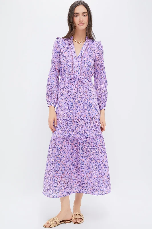Mini dresses with embroidered details for a unique touch Violet Wildflower Organic Frances 4 V Dress