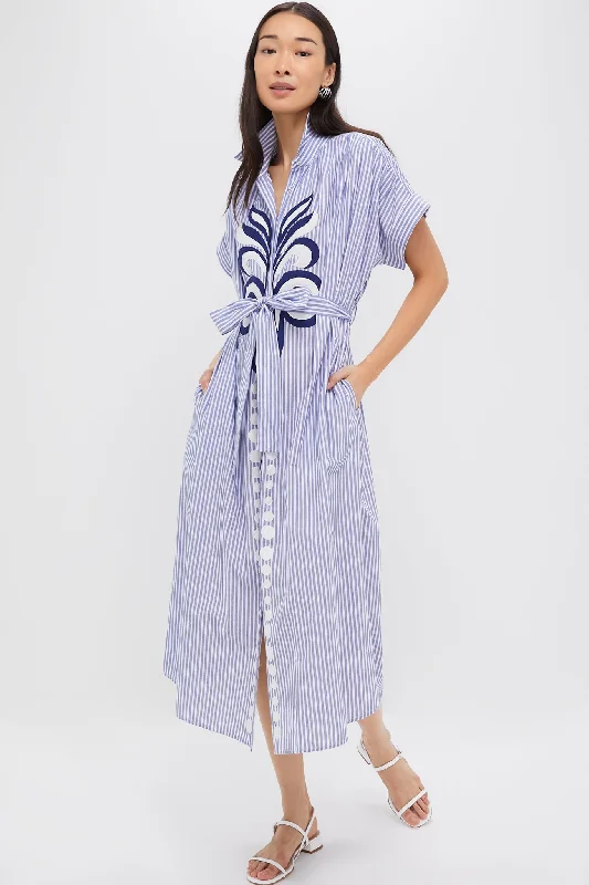 Printed mini dresses for a casual day out Navy Valerie Kaftan