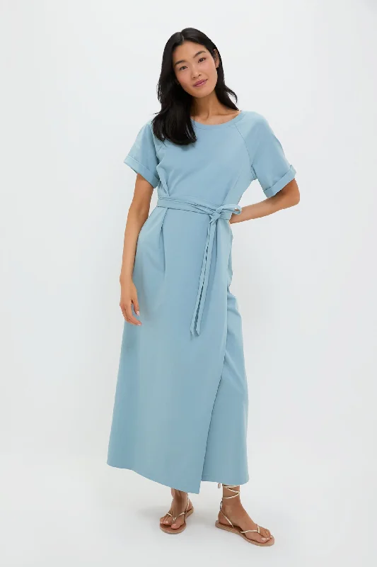 Mini dresses with tiered skirts for added volume Slate Blue Clarissa Maxi Dress