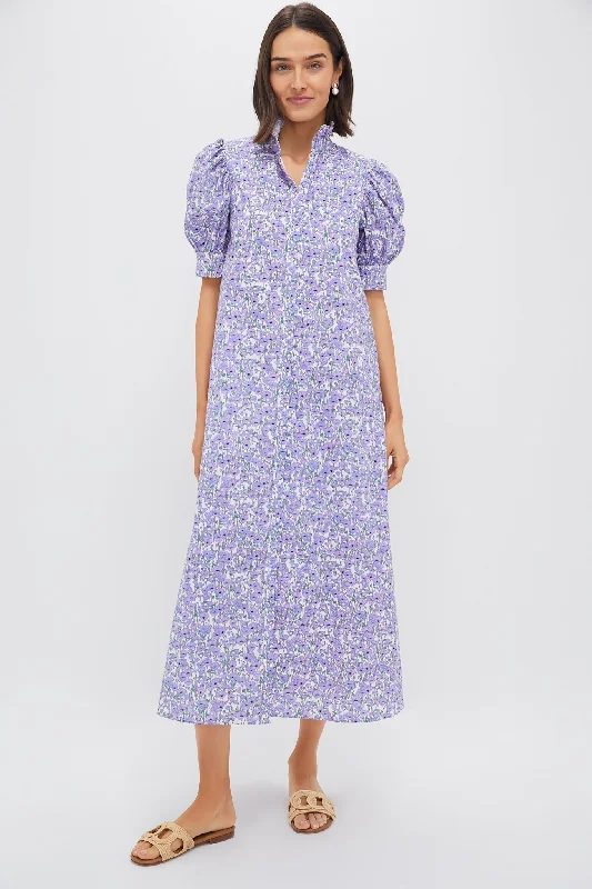 Mini dresses with V - necklines for a flattering shape Purple Poppies Ruffle Collar Louisa Maxi Dress Mini dresses with V - necklines for a flattering shape Purple Poppies Ruffle Collar Louisa Maxi Dress