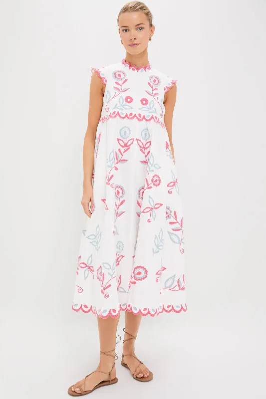 Mini dresses with patchwork designs for a unique style Multi Eevi Embroidered Twill Short Sleeve Dress Mini dresses with patchwork designs for a unique style Multi Eevi Embroidered Twill Short Sleeve Dress