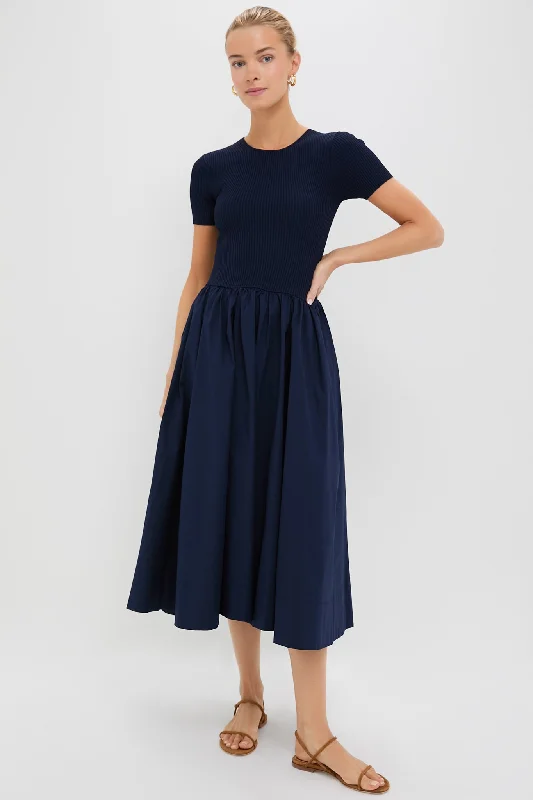Floral print mini dresses for summer parties Navy Ysabel Dress