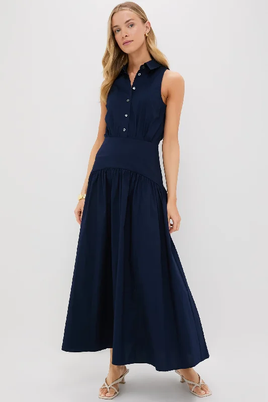 Polyester mini dresses for easy care Navy Romy Dress