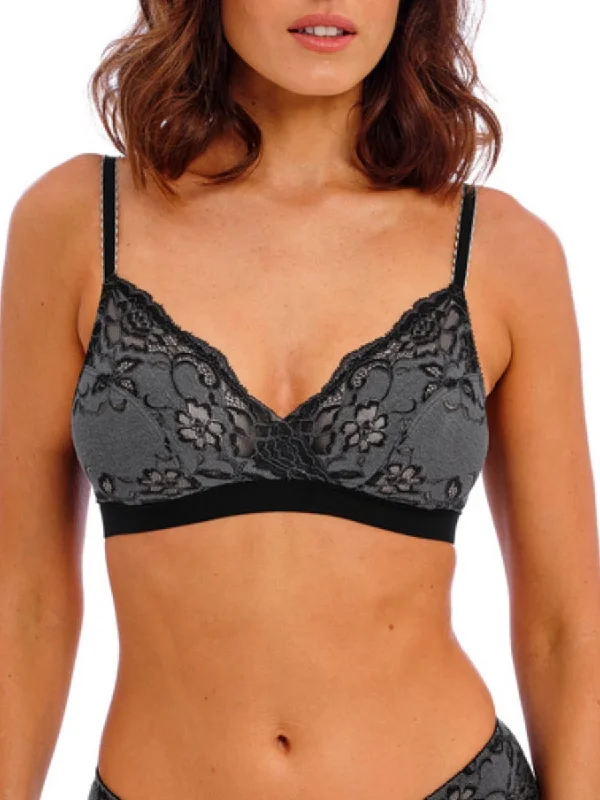Convertible underwire wired bras with multiple styling options Florilege Non-Wired Bralette - Black Convertible underwire wired bras with multiple styling options Florilege Non-Wired Bralette - Black