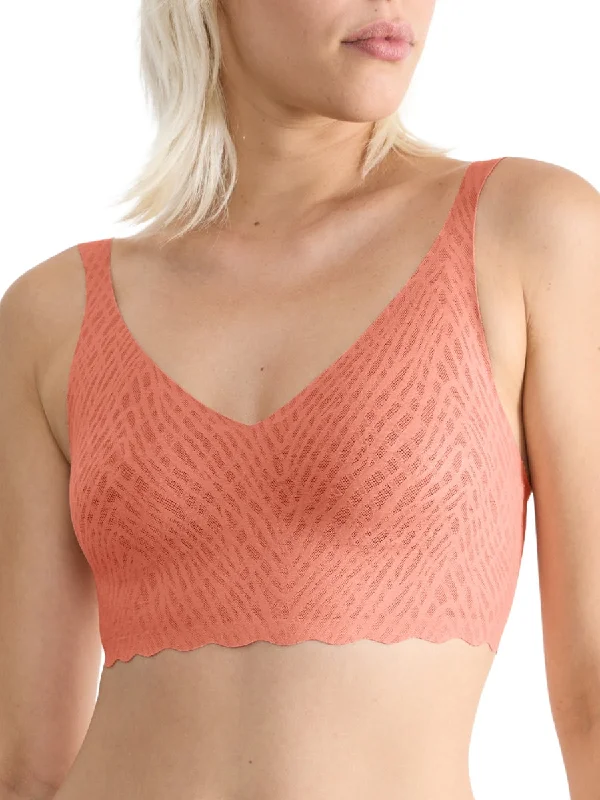 Full - cup underwire wired bras for maximum support ZERO Feel Bliss Bralette - Lovely Apricot Full - cup underwire wired bras for maximum support ZERO Feel Bliss Bralette - Lovely Apricot