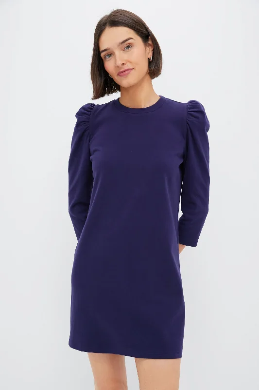 Plaid mini dresses for fall fashion Navy Vesty Mini Dress