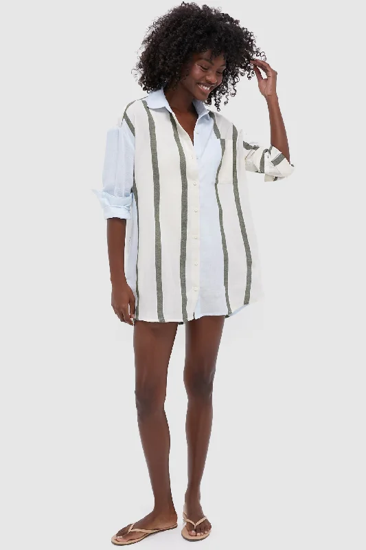 Mini dresses with polka dot patterns Entono Sage Mariam Shirt Dress