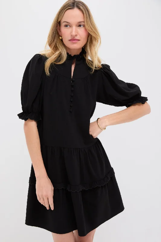 Mini dresses with tassel accents for a fun touch Black Selena Mini Dress