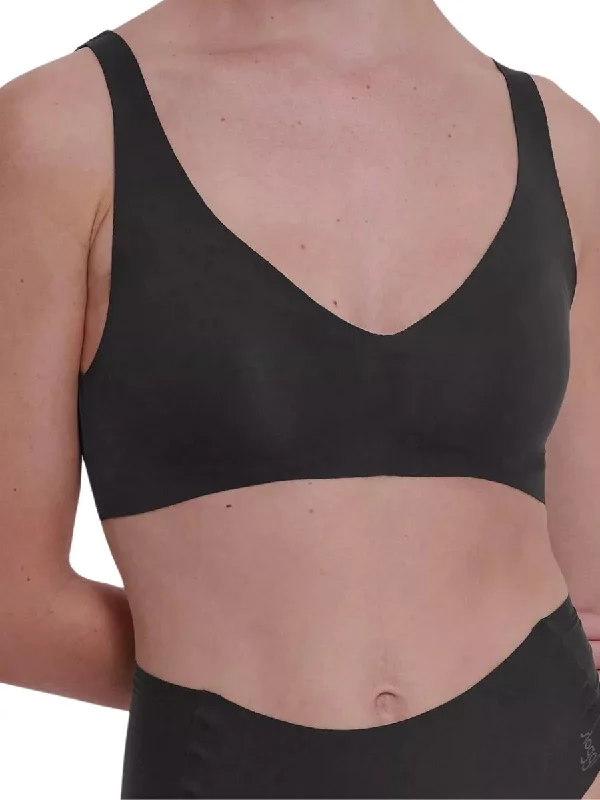 Satin underwire wired bras for a luxurious feel​ ZERO Feel 2.0 Soft Bra - Black