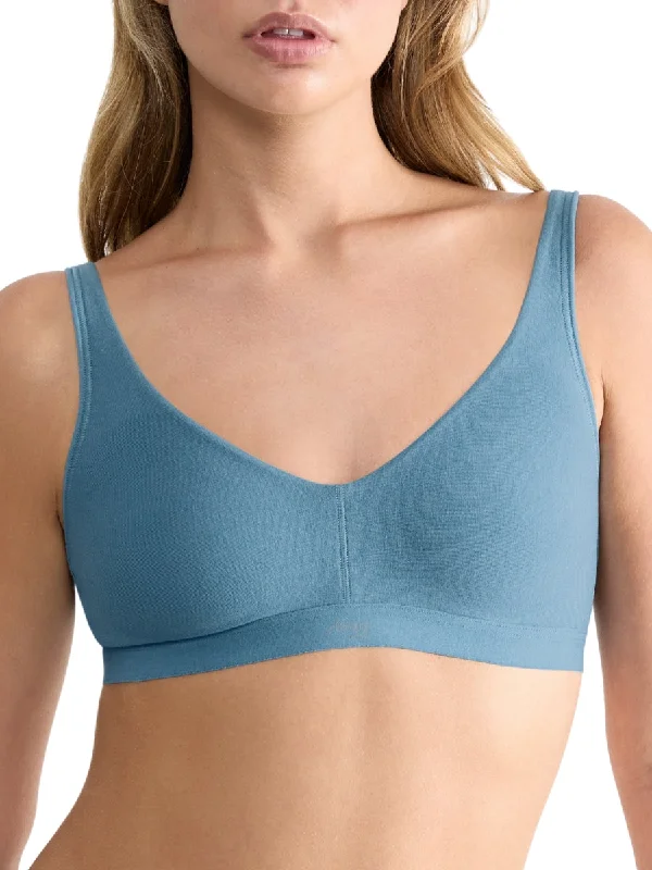 Plus - size underwire wired bras with extra support EVER Ease Soft Bra - Provincial Blue Plus - size underwire wired bras with extra support EVER Ease Soft Bra - Provincial Blue