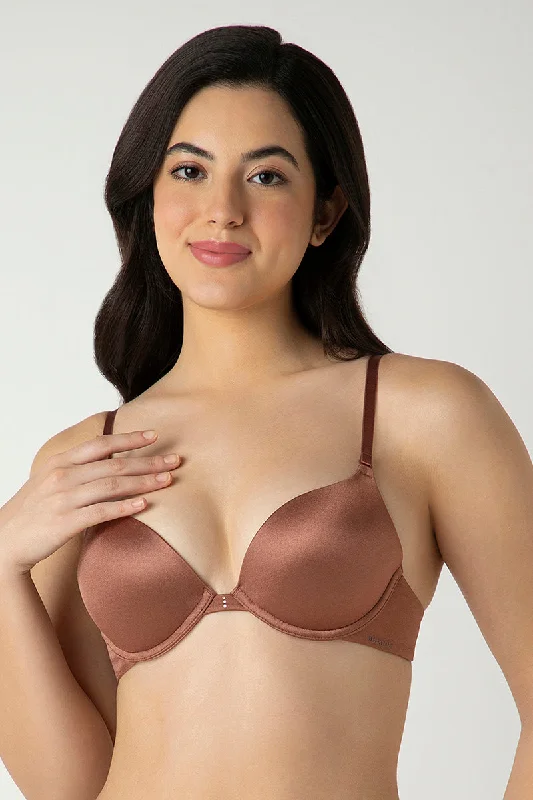 Underwire seamless nursing wired bras for comfort Perfect Lift Padded Wired Demi Bra - Nutmeg Underwire seamless nursing wired bras for comfort Perfect Lift Padded Wired Demi Bra - Nutmeg
