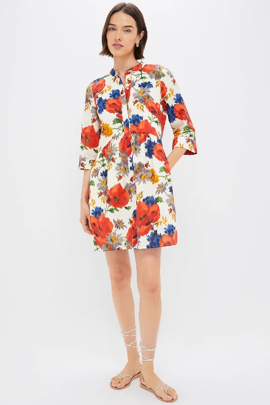 Mini dresses with pom - pom trims for a playful feel Crimson Poppy Cotton Linen Royal Shirt Dress Mini dresses with pom - pom trims for a playful feel Crimson Poppy Cotton Linen Royal Shirt Dress
