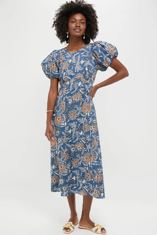 Sheer mini dresses with lace inserts Magnolia Floral Print Leslie Midi Dress