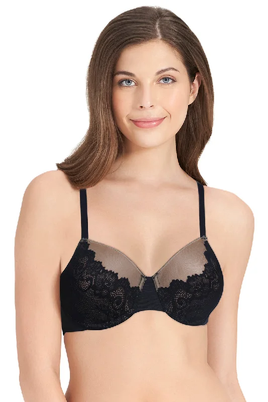 Underwire sports crop top wired bras for active wear Bonded Luxury Padded Wired Lace Bra - Black-Hazelnut Underwire sports crop top wired bras for active wear Bonded Luxury Padded Wired Lace Bra - Black-Hazelnut