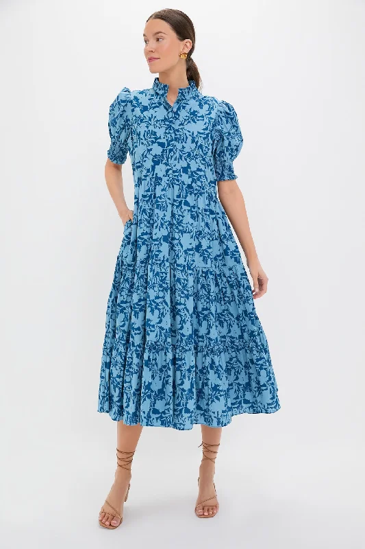 Mini dresses with tassel accents for a fun touch Steel Blue Floral Bennett Maxi Dress Mini dresses with tassel accents for a fun touch Steel Blue Floral Bennett Maxi Dress