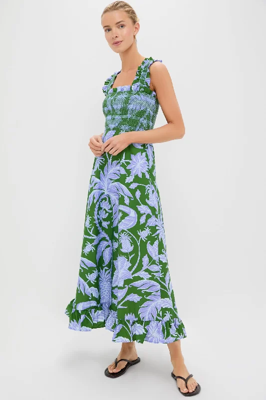 Strapless mini dresses for a beach vacation Tropical Swing Green Sleeveless Midi Dress Strapless mini dresses for a beach vacation Tropical Swing Green Sleeveless Midi Dress