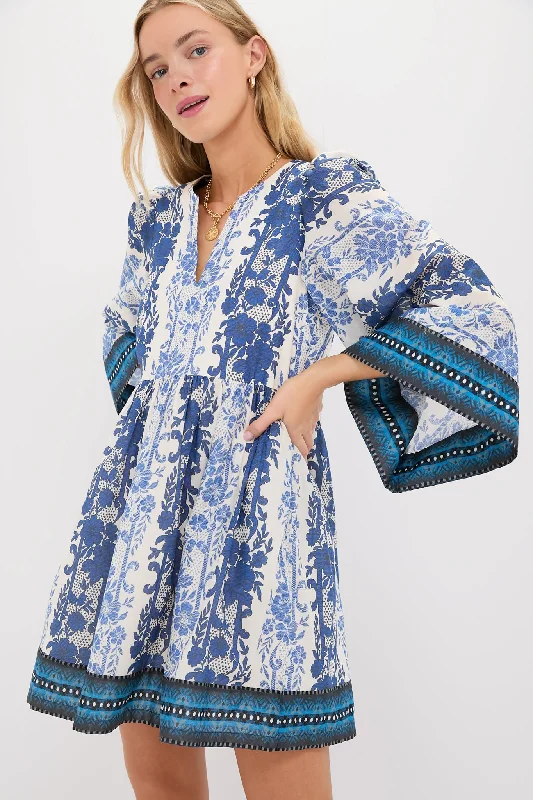 Mini dresses with puff sleeves for a vintage look Bondi Blues Cotton Voile Izzie Dress Mini dresses with puff sleeves for a vintage look Bondi Blues Cotton Voile Izzie Dress