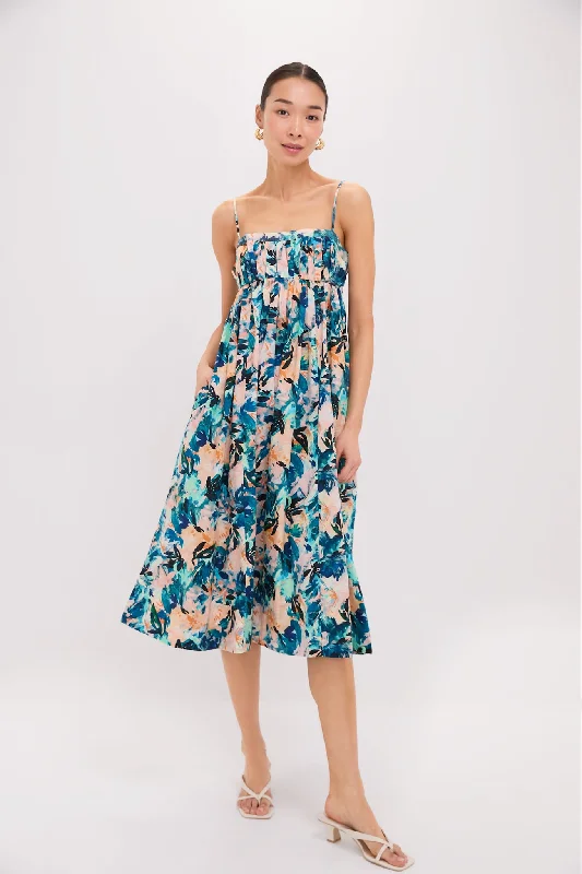 Floral print mini dresses for summer parties Delphinium Lucille Dress