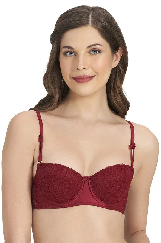 Underwire bralette - style wired bras for a trendy look Eternal Bliss Beautiful Dreamer Padded Wired Balconette Bra - Henna Underwire bralette - style wired bras for a trendy look Eternal Bliss Beautiful Dreamer Padded Wired Balconette Bra - Henna