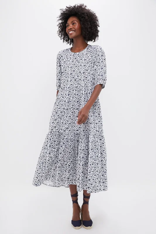 Mini dresses with spaghetti straps for a delicate look Exclusive Navy Ditsy Print Gaia Dress Mini dresses with spaghetti straps for a delicate look Exclusive Navy Ditsy Print Gaia Dress