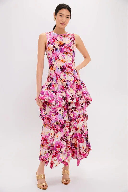 Mini dresses with ribbed textures for a unique appearance Azalea Mural Dress
