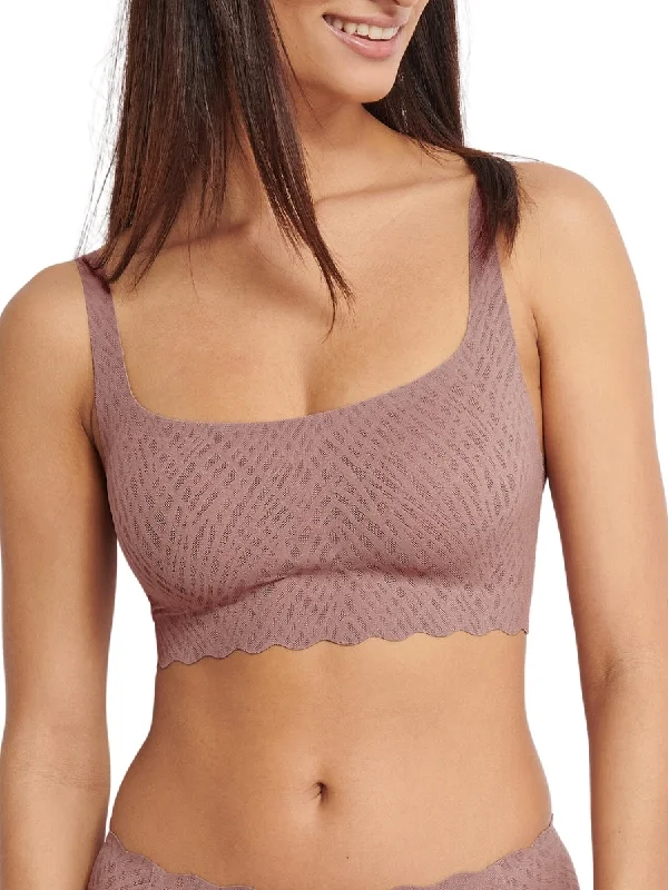 Underwire plunge wired bras for low - cut tops​ ZERO Feel Bliss Top - Cacao
