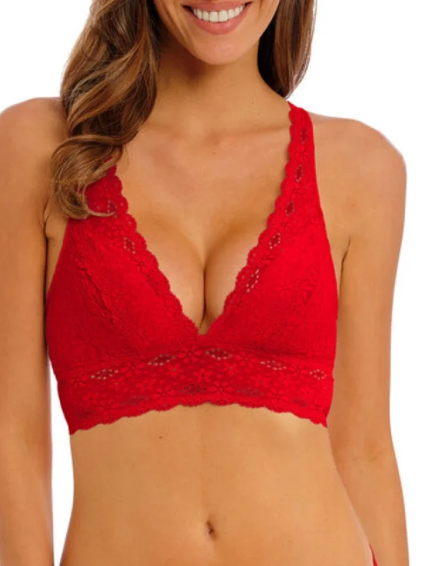 Underwire wireless - feeling sleep wired bras Halo Lace Soft Cup Bra - Barbados Cherry Underwire wireless - feeling sleep wired bras Halo Lace Soft Cup Bra - Barbados Cherry
