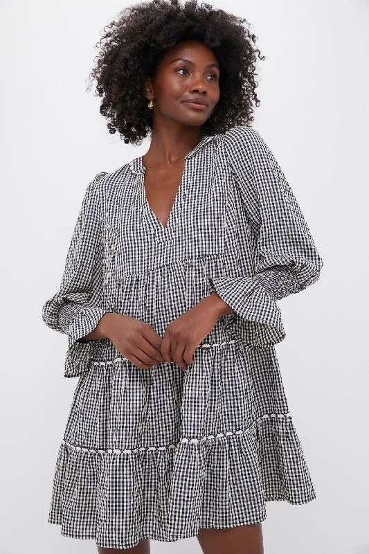 Mini dresses with spaghetti straps for a delicate look Navy Gingham Kenzo Dress