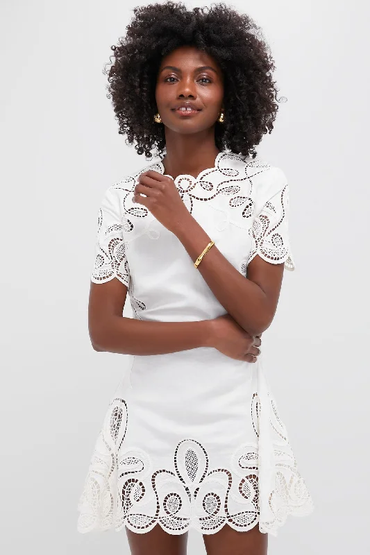 Mini dresses with bow accents for a sweet look Ivory Morrigan Short Sleeve Mini Dress Mini dresses with bow accents for a sweet look Ivory Morrigan Short Sleeve Mini Dress