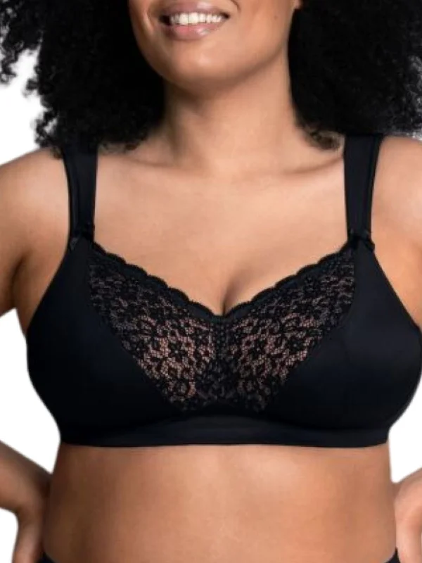 Underwire seamless nursing wired bras for comfort​ Havanna Comfort Bra - Black