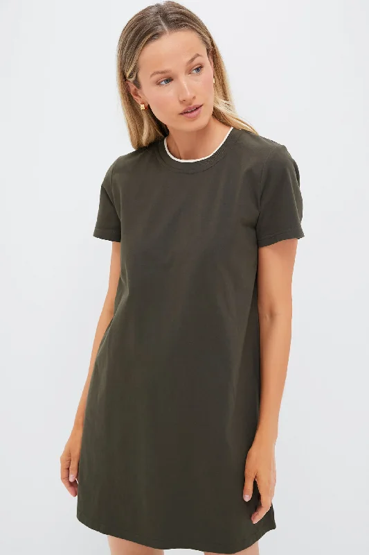 Printed mini dresses for a casual day out Olive Green Aimee Mini Dress