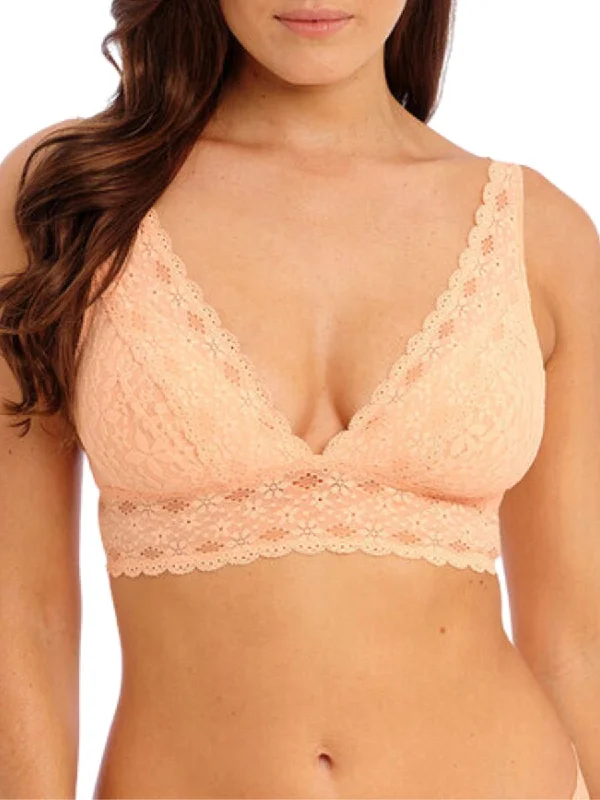 Nursing underwire wired bras for breastfeeding moms Halo Lace Soft Cup Bra - Almost Apricot Nursing underwire wired bras for breastfeeding moms Halo Lace Soft Cup Bra - Almost Apricot