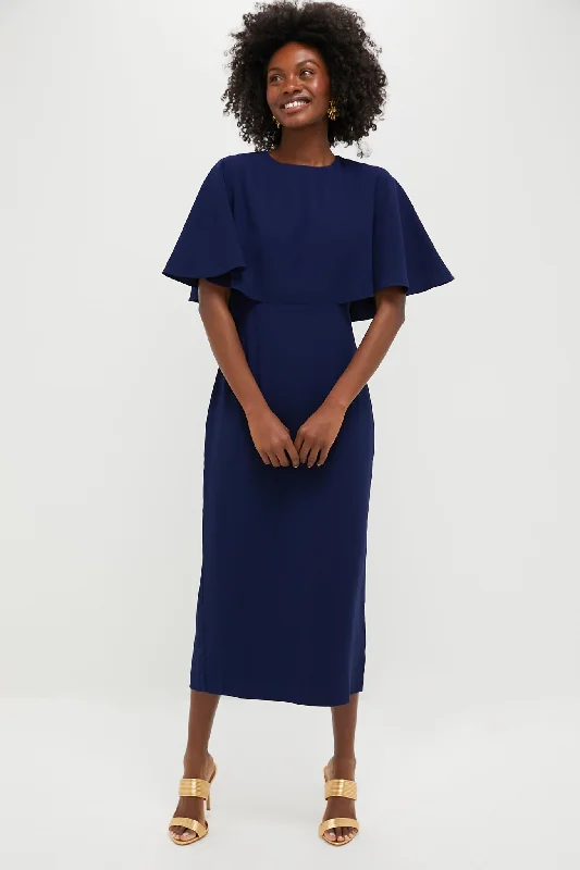 Mini dresses with spaghetti straps for a delicate look Navy Cape Leah Dress
