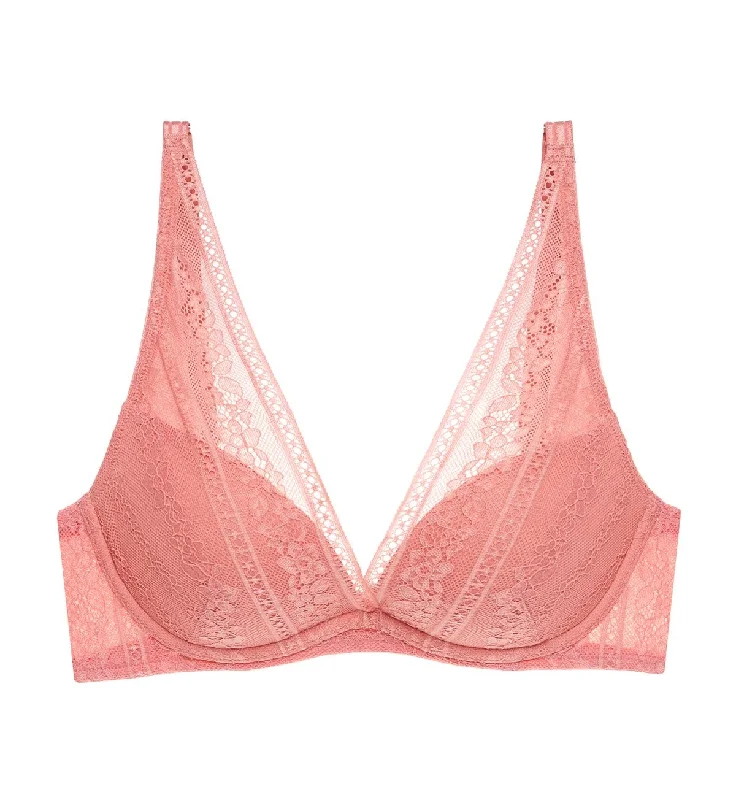 Plus - size underwire wired bras with extra support​ AQUA LUCKY PLUNGE WIRED BRA