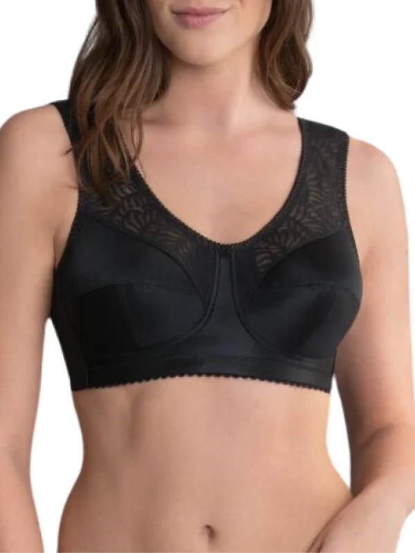 Front - closure underwire wired bras for easy on - off Mylena Support Soft Cup Bra - Black Front - closure underwire wired bras for easy on - off Mylena Support Soft Cup Bra - Black