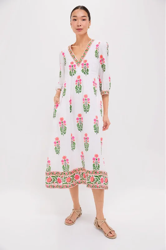 Mini dresses with fringe for a bohemian style Neon Botanical Pushkar Dress
