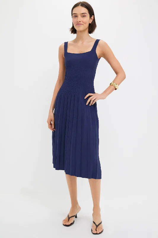 Mini dresses with empire waists for a flattering fit Navy Ellison Dress