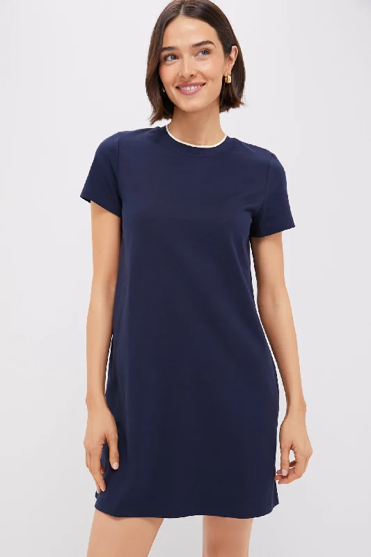 Strapless mini dresses for a beach vacation Navy Aimee Mini Dress