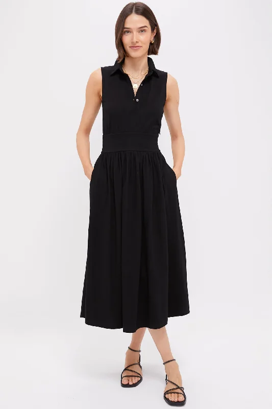 Mini dresses with keyhole necklines Black Mikaela Midi Dress