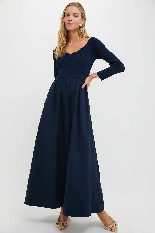 Denim mini dresses with distressed details Navy Clea Dress