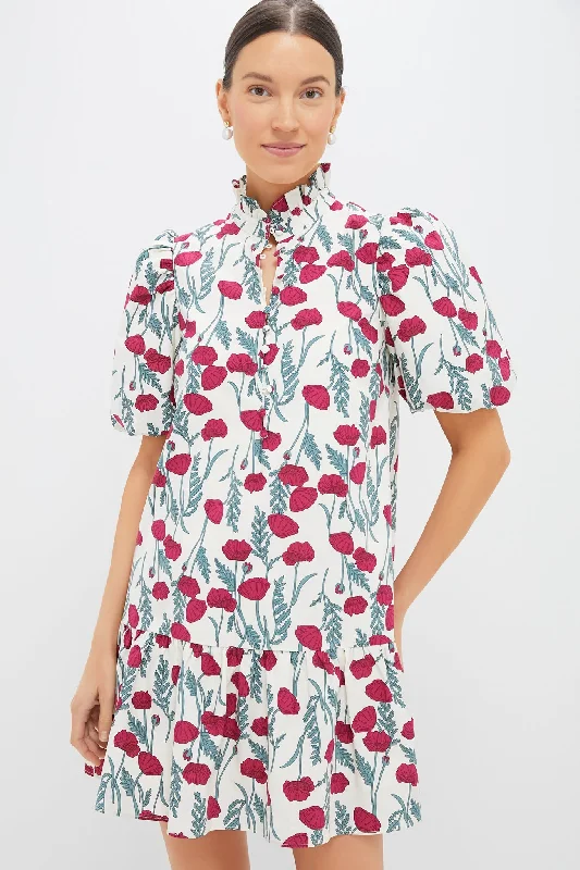 Mini dresses with patchwork designs for a unique style Red Amaryllis Floral Mimsy Mini Dress Mini dresses with patchwork designs for a unique style Red Amaryllis Floral Mimsy Mini Dress