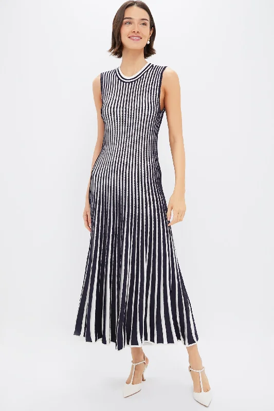 Mini dresses with pocket details for added functionality Navy Stripe Knit Amie Dress Mini dresses with pocket details for added functionality Navy Stripe Knit Amie Dress