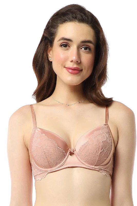Underwire nursing sports wired bras for active moms Eternal Bliss Padded Wired Demi Bra - Mellow Rose Underwire nursing sports wired bras for active moms Eternal Bliss Padded Wired Demi Bra - Mellow Rose