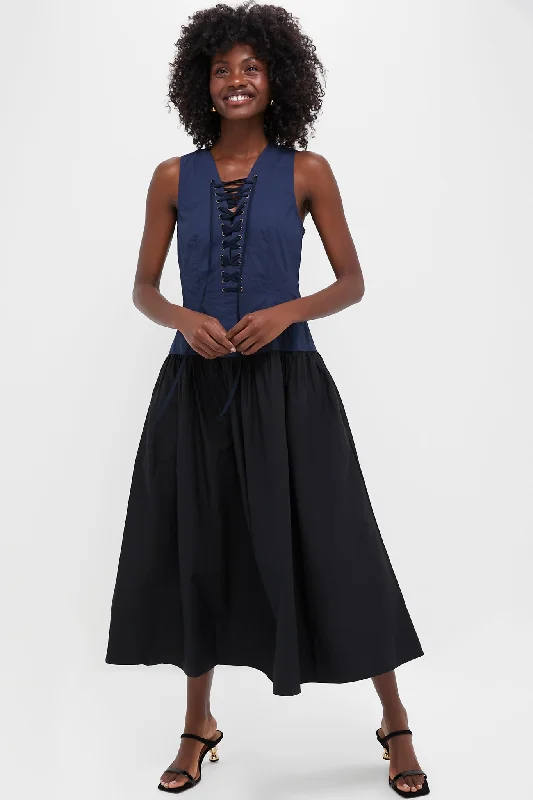 Mini dresses with button - down fronts Twilight Colorblock Denia Dress