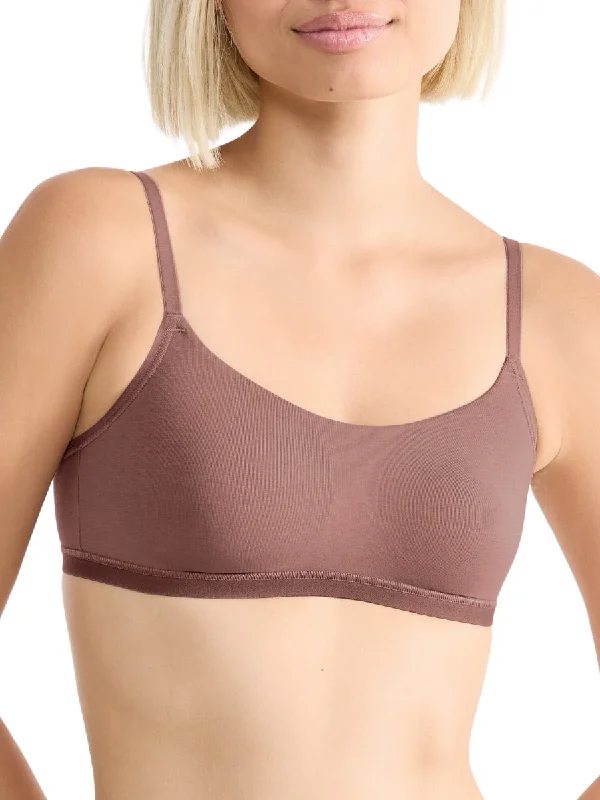Underwire convertible sports wired bras for flexibility GO Daily Cotton Top - Cacao Underwire convertible sports wired bras for flexibility GO Daily Cotton Top - Cacao