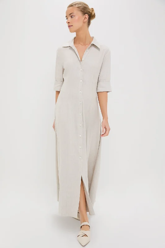 Mini dresses with embroidered details for a unique touch Natural Joan Linen Dress