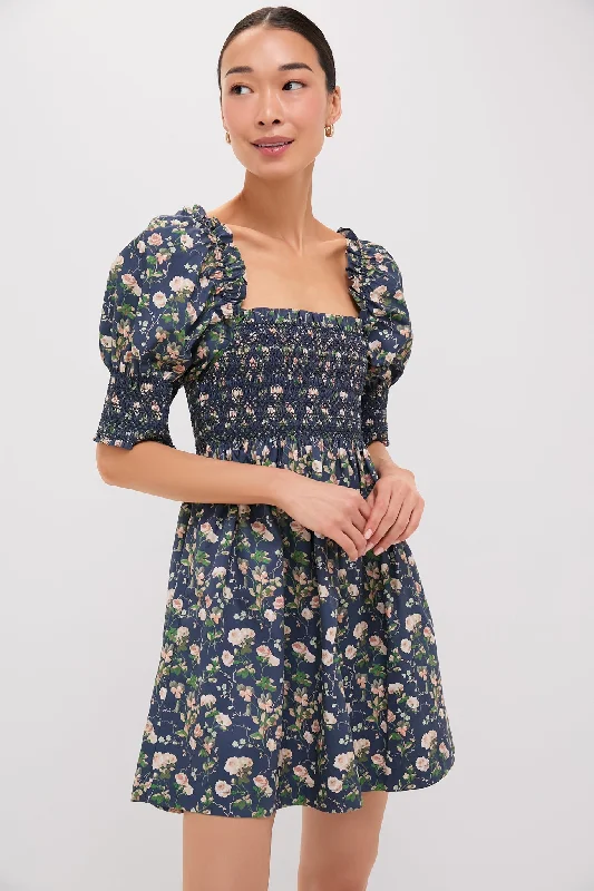 Metallic mini dresses for a glamorous event Bluebonnet Navy Lila Nap Dress