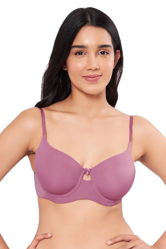 Underwire contour - cup wired bras for a defined shape Elegant Dream Padded Wired T-shirt Bra - Mellow Mauve Underwire contour - cup wired bras for a defined shape Elegant Dream Padded Wired T-shirt Bra - Mellow Mauve