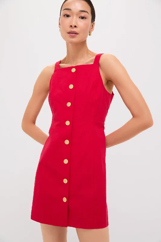 Mini dresses with V - necklines for a flattering shape Crimson Alexis Dress