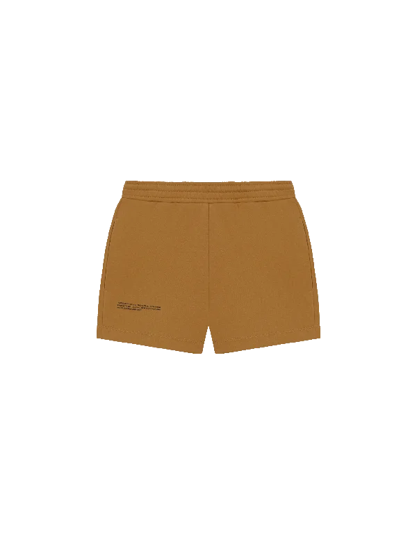 Women's luxury leather pants Womens 365 Midweight Shorts—copper brown